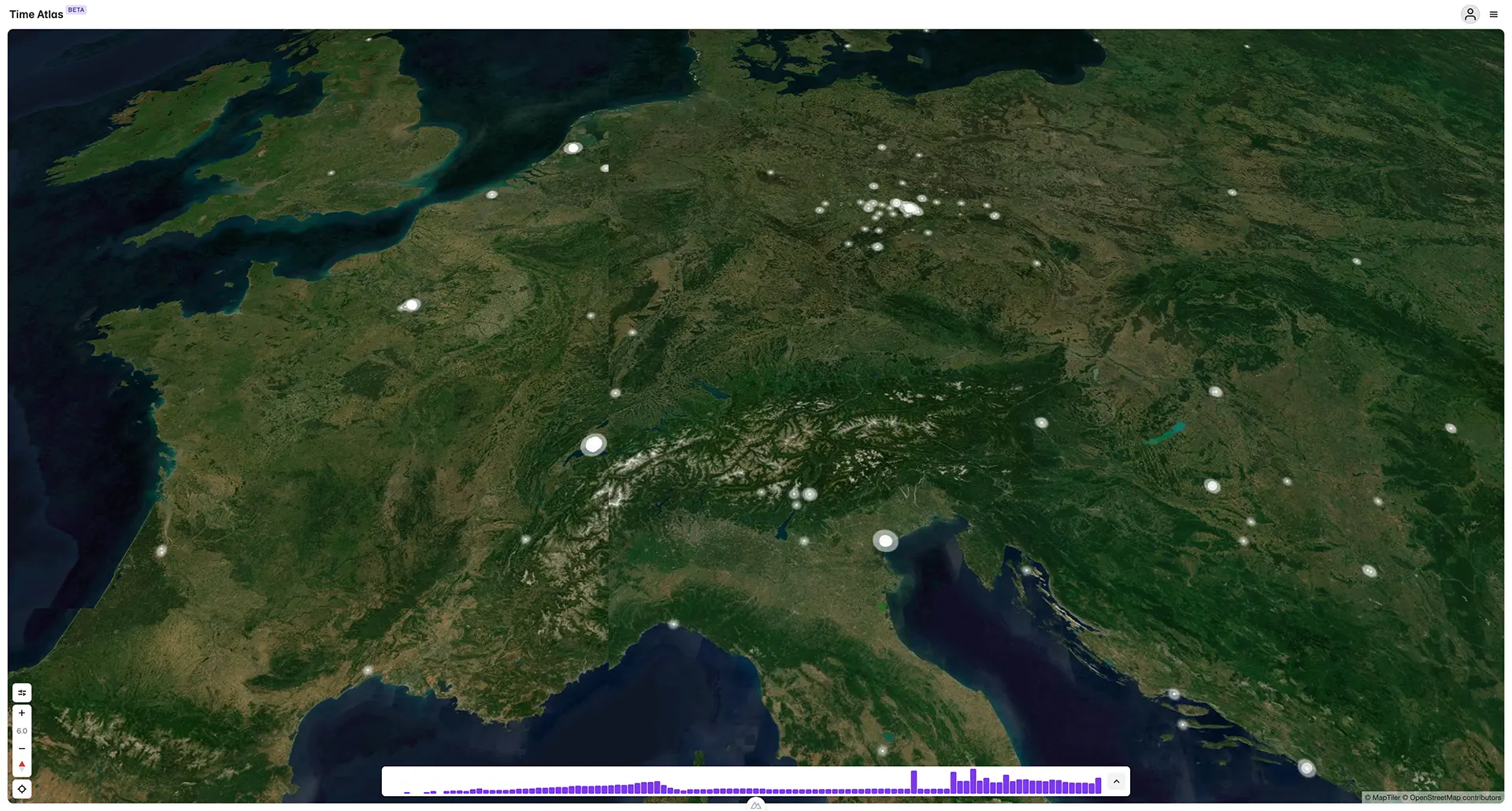 Time Atlas interface